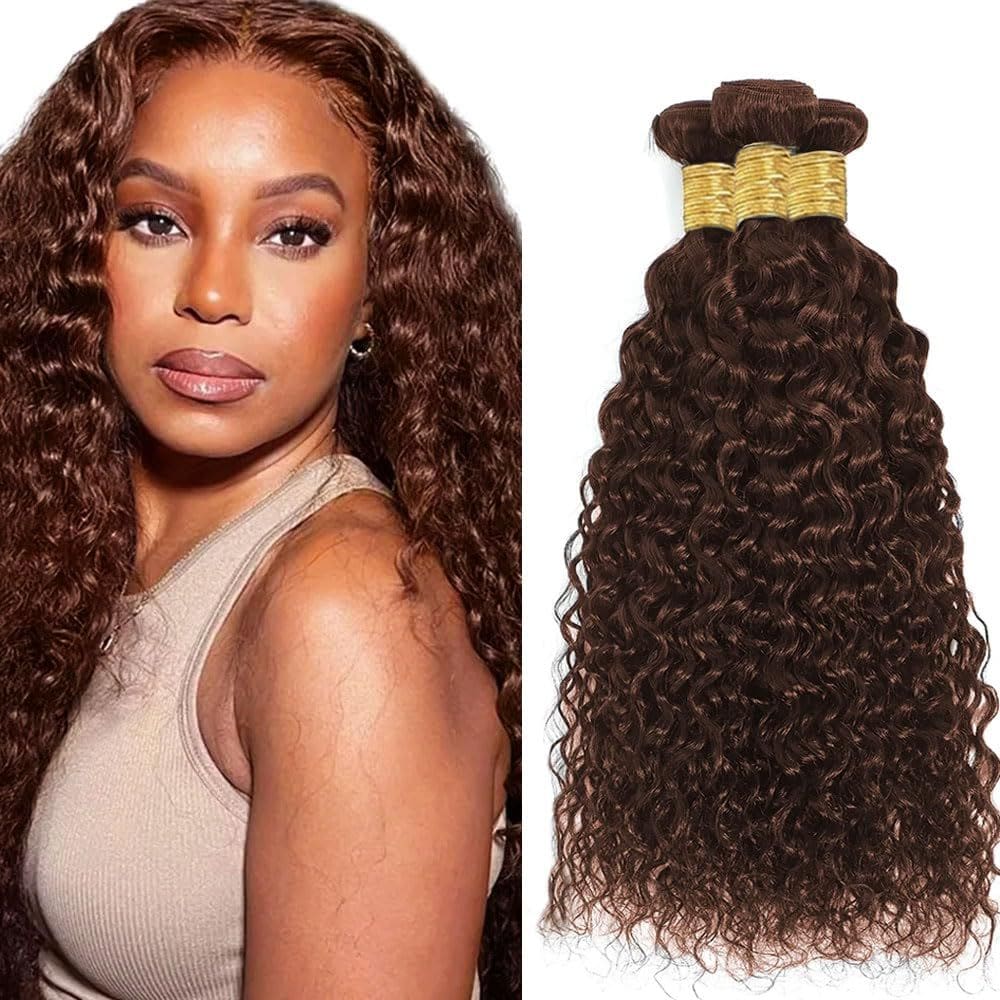 Pacotes de cabelo Raivide Dark Brown Water Wave Human Hair #4