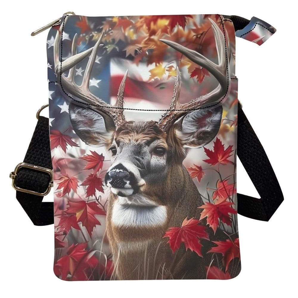 Bolsa tiracolo Xpyiqun Hunting Deer Canvas para mulheres