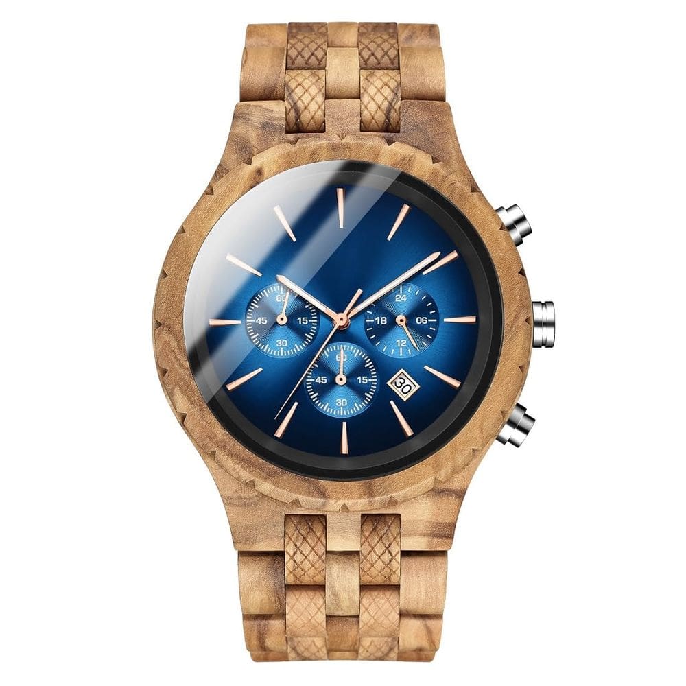 Relógio WASTIME, cronógrafo de madeira, militar, casual, masculino e feminino