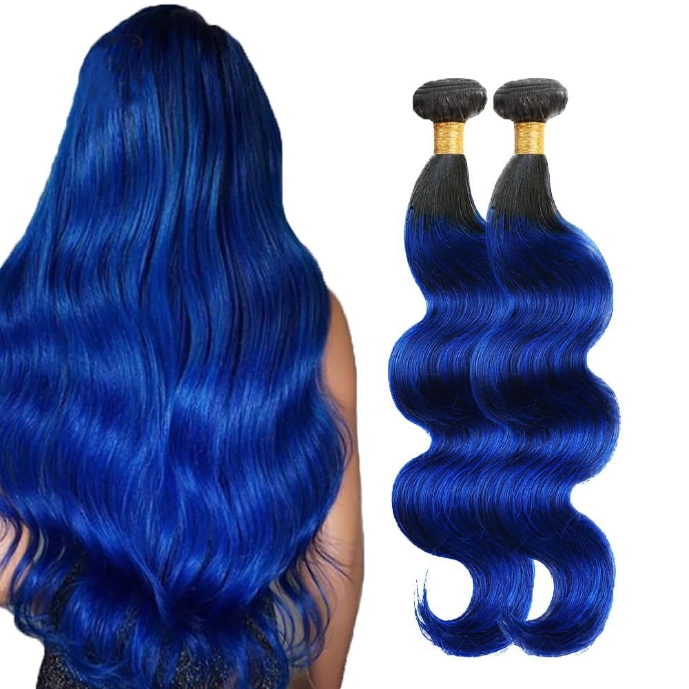 Extensões de cabelo HertFeu 1B/Blue Bundles Brazilian Virgin Hair