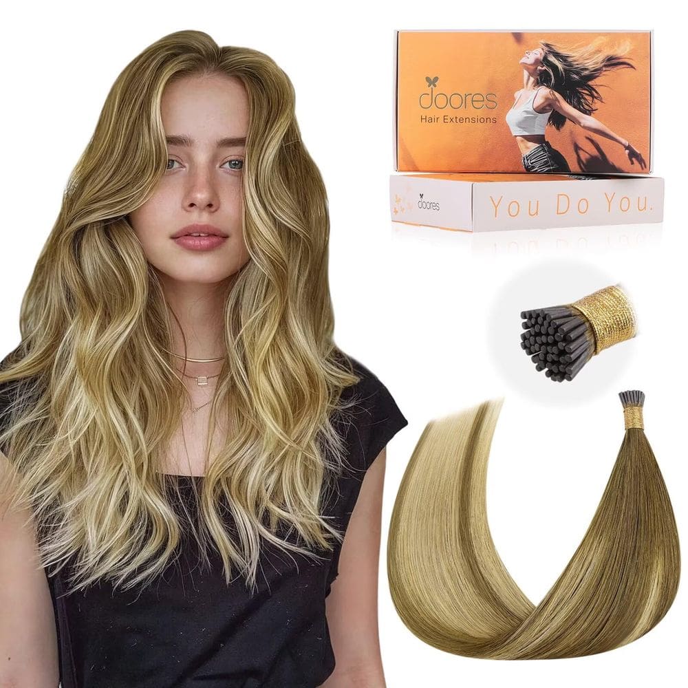 Extensões de cabelo DOORES Real Human Hair 50g/100s 40cm