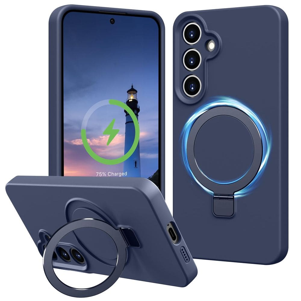 Capa para celular compatível com Samsung Galaxy S24+ azul escuro