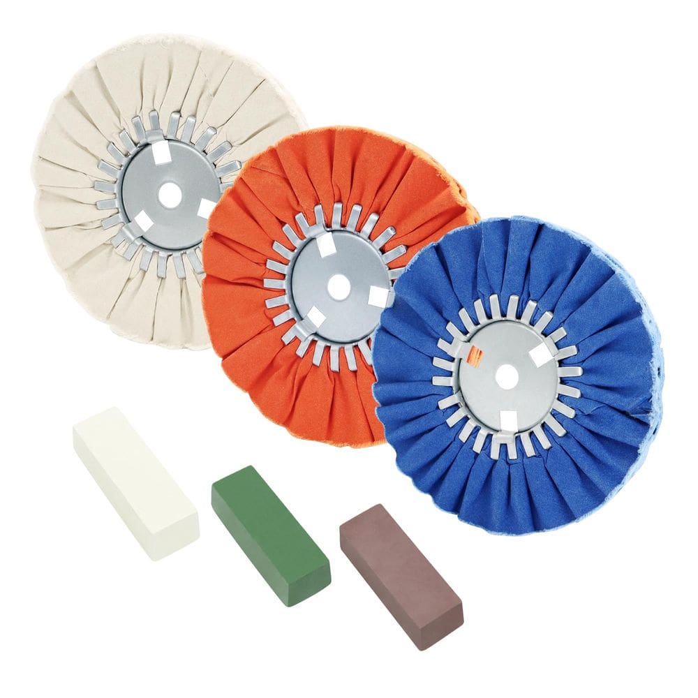 Kit de roda de polimento QZATTCAEN 8 para rebarbadora de 8 polegadas
