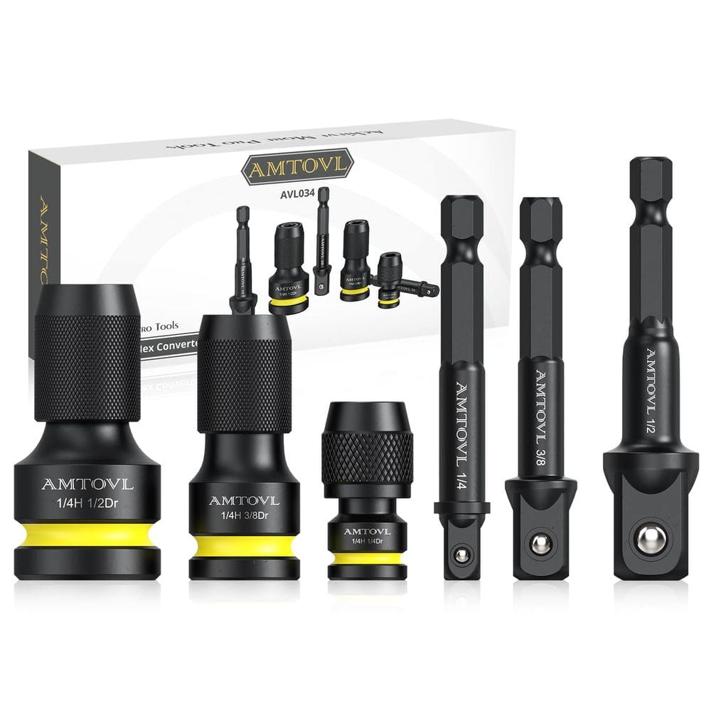Conjunto de adaptadores de bits AMTOVL Impact 1/4 Hex Converter com soquete