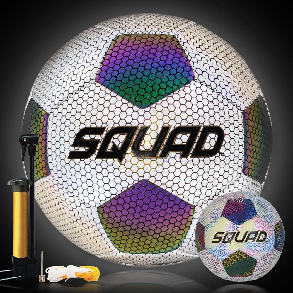 Bola de futebol reflexiva SQUAD, tamanho holográfico 3, 4, 5, crianças e adultos