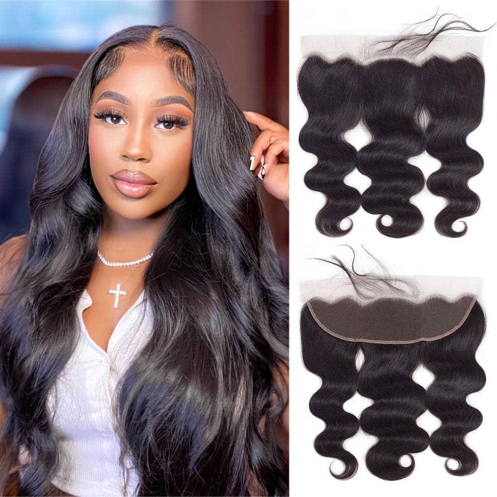 Fecho frontal de renda Boopwine Body Wave 18" HD Lace 150%