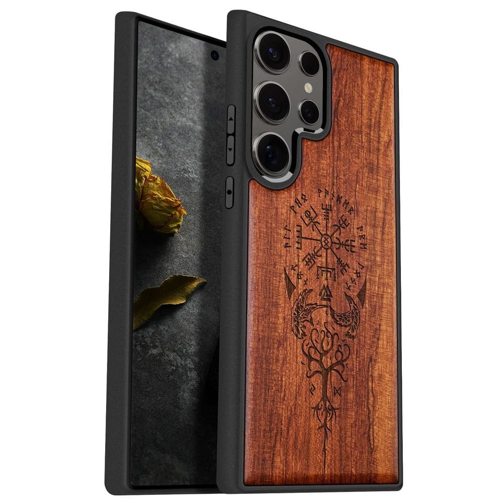 Capa de telefone Carveit Wood para Samsung Galaxy S25 Ultra