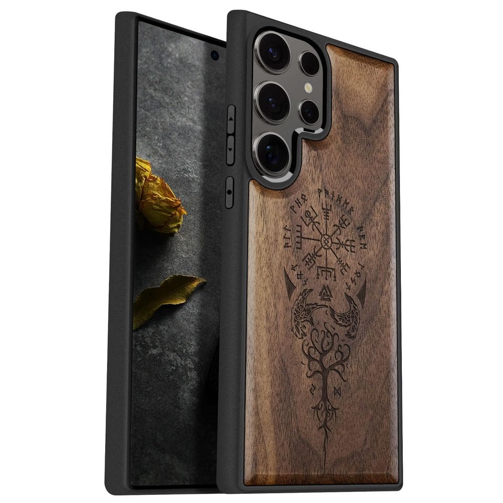 Capa de telefone Carveit Wood para Samsung Galaxy S25 Ultra