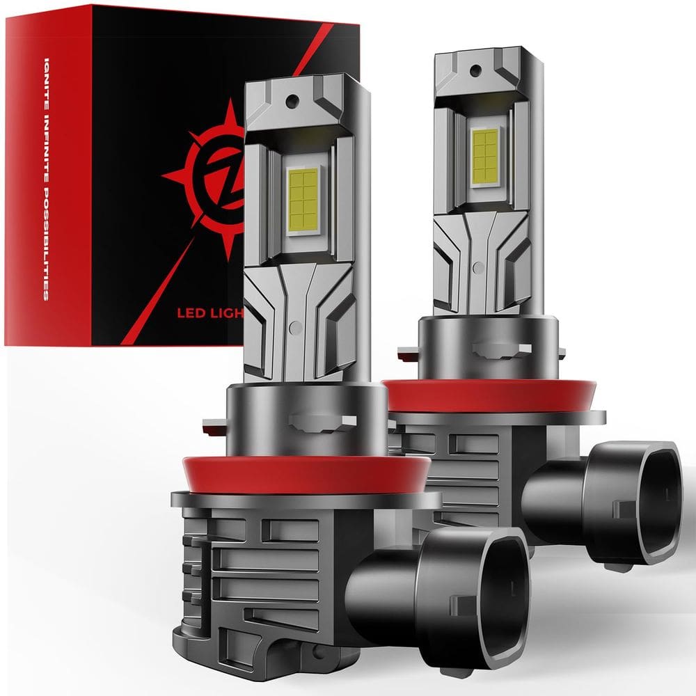 Lâmpadas de faróis de neblina ZONBEAM H11 24000lm 6000K Cool White, pacote com 2