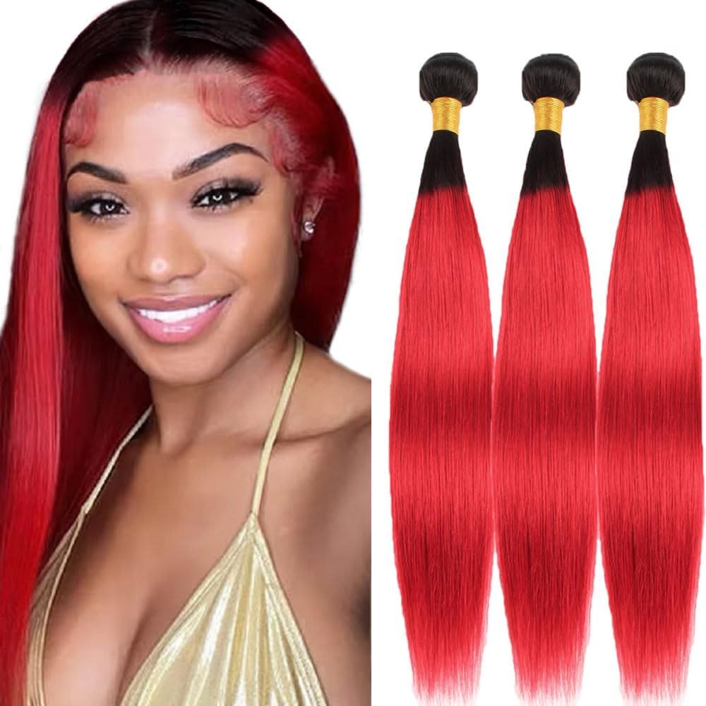 Pacotes de cabelo Raivide Ombre Straight Peruvian Virgin Hair