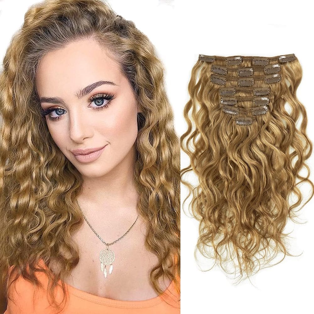 Extensões de cabelo Lacer Natural Wavy Human Hair Blonde 55cm