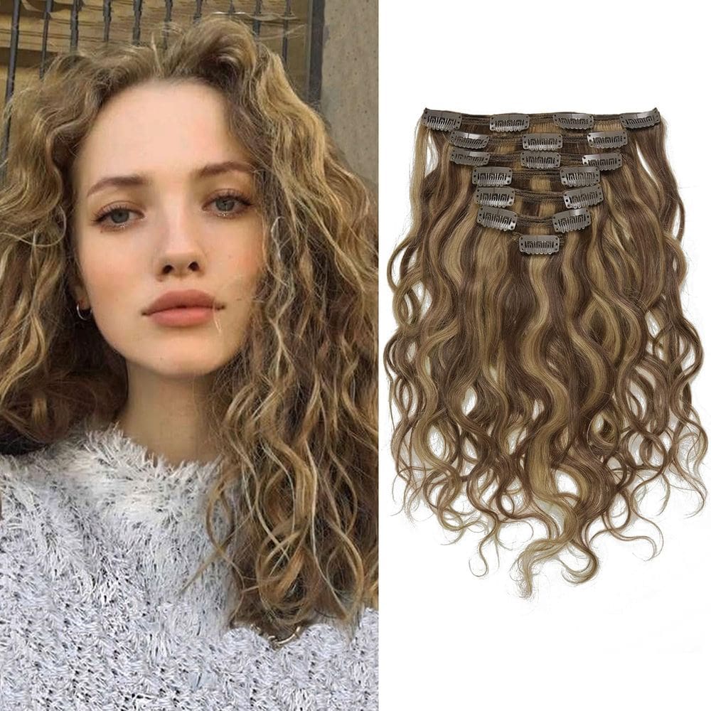 Extensões de cabelo Lacer Natural Wave Curly 50cm 120g Remy Hair