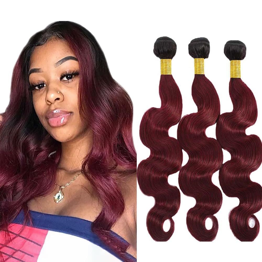 Pacotes de cabelo Biottihair Red Burgundy Body Wave 22 cm 24 cm 26 cm