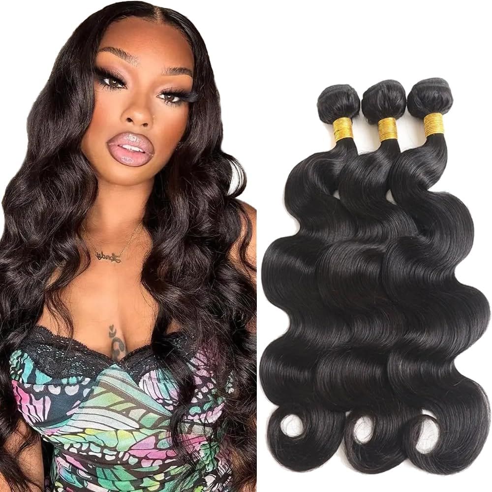 Extensões de cabelo YOUNGHANN Body Wave 3 Bundles 300g 35cm