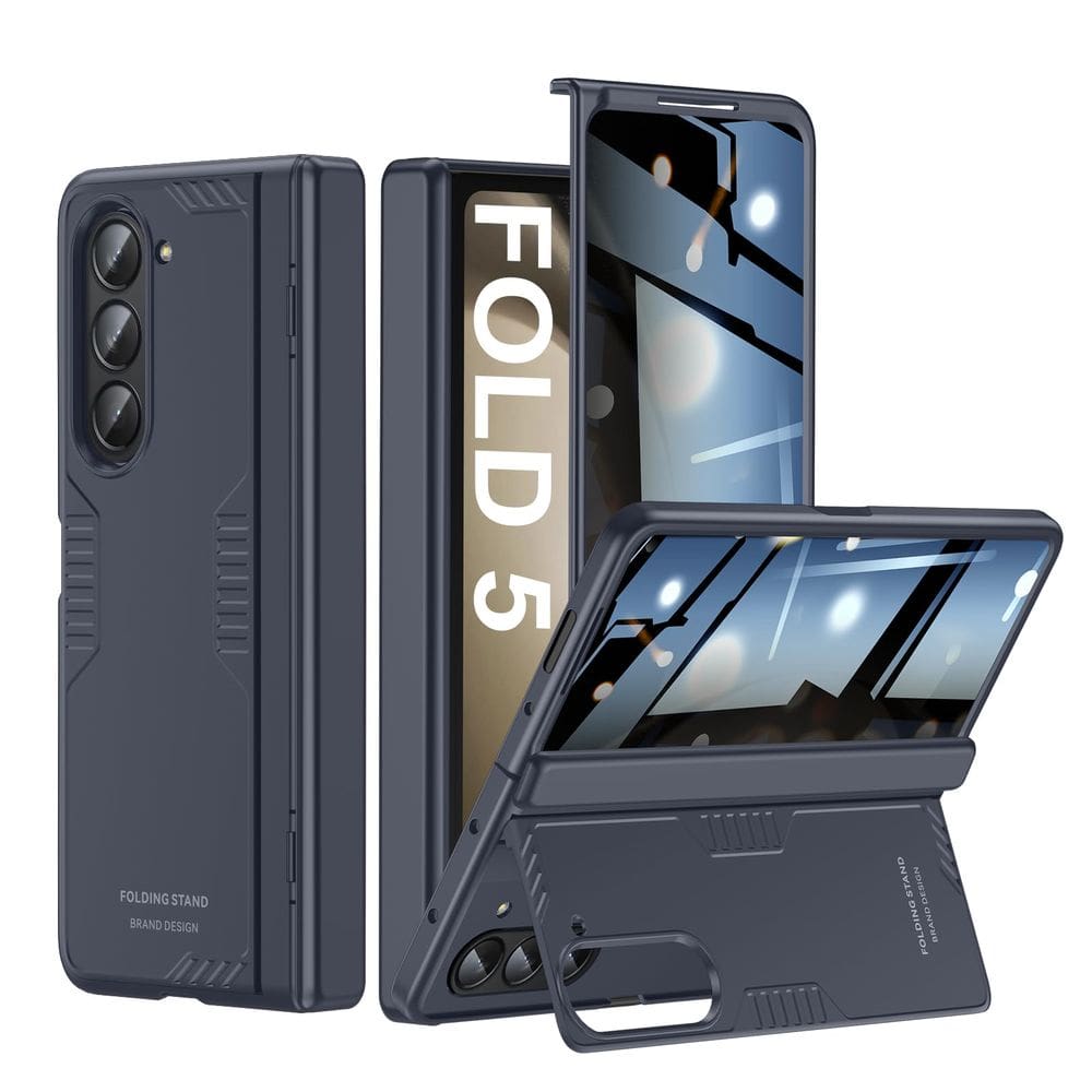 Suporte de capa para Samsung Z-Fold-5 Kaiiecal Slim Hinge azul
