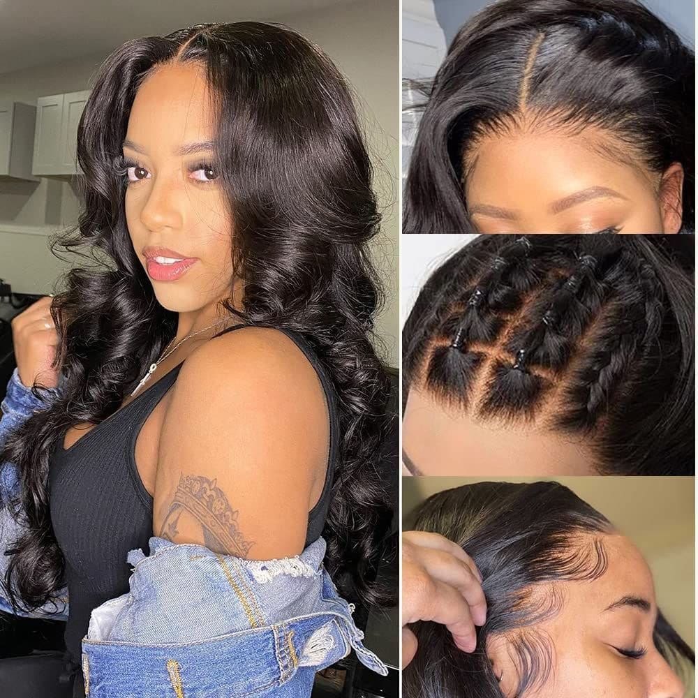 Perucas frontais de renda STOGEDEST Body Wave 20" 180% de densidade