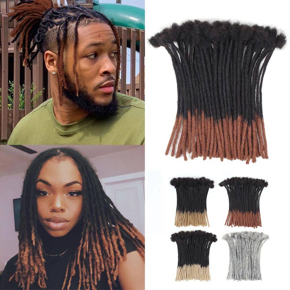 Dreadlock Extensions Vecago 50 Strands 0,4 cm de cabelo humano 1B/30