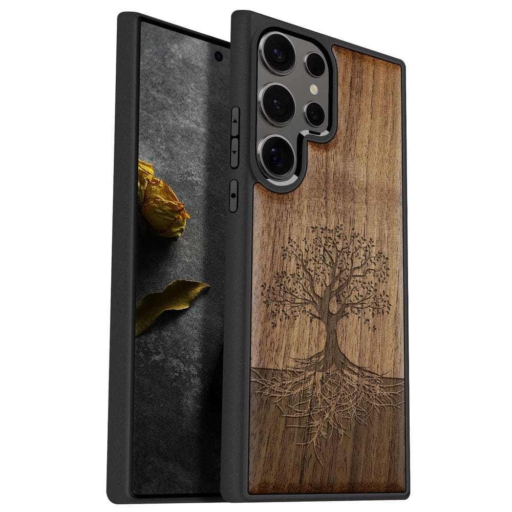 Capa de telefone Carveit Wood para Samsung Galaxy S25 Ultra