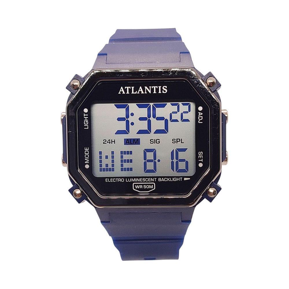 Relógio Atlantis Digital Esportivo Quadrado Resistente 5atm