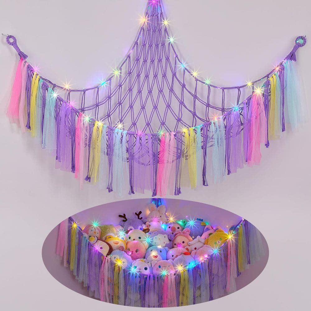 Rede de bichos de pelúcia ou rede FIOBEE com luz LED