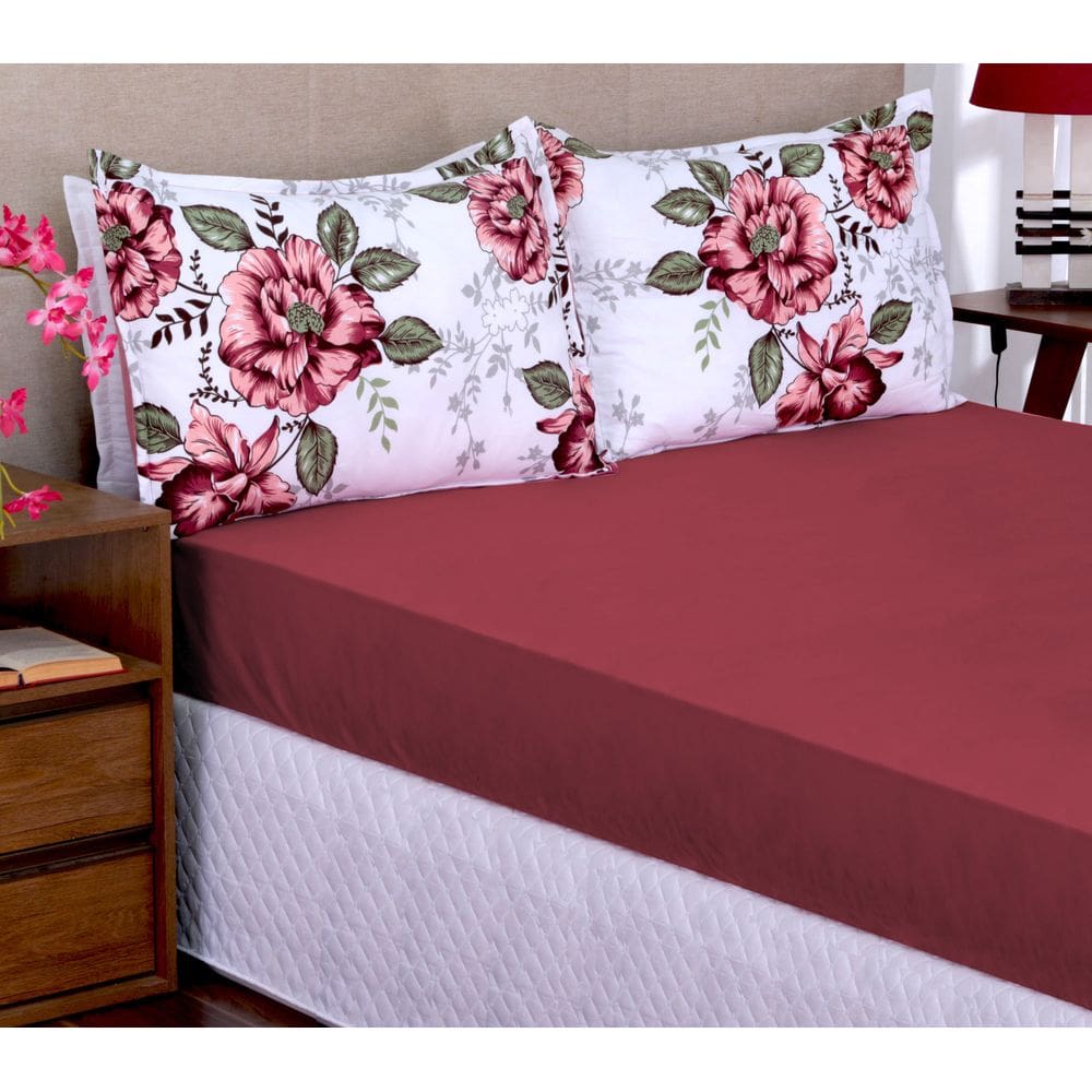 Jogo De Cama Lençol Garden 03 Peças Casal Queen Amapola