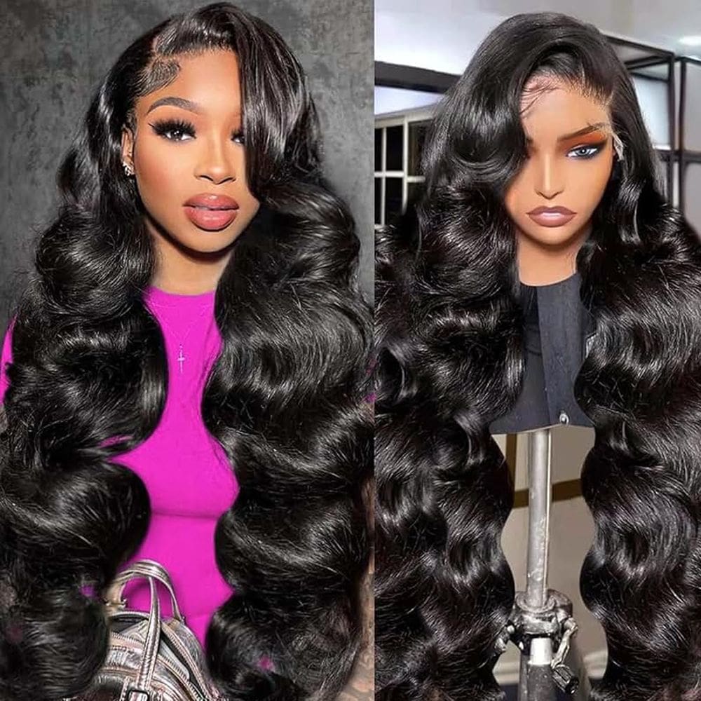 Perucas frontais de renda UPXIO 13x6 Body Wave 200% de densidade 56cm