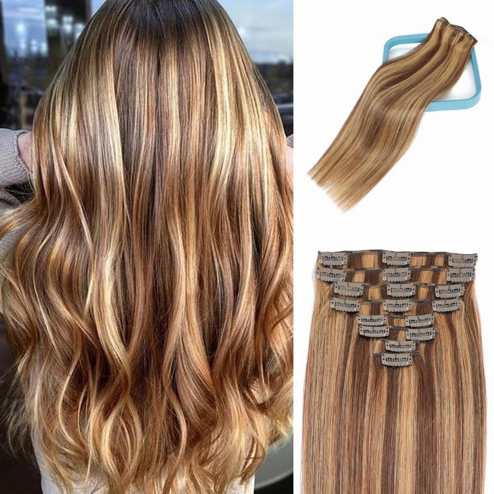 Extensões de cabelo Clip In LORIEN Real Human Hair 35cm 80g