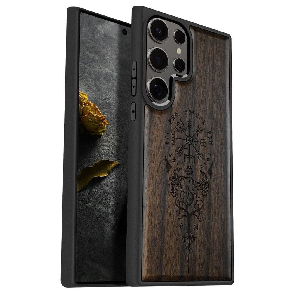 Capa de telefone Carveit Wood para Samsung Galaxy S25 Ultra
