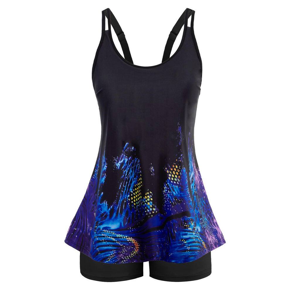 Fatos de banho Tankini Arolina Tummy Control de cintura alta 24W