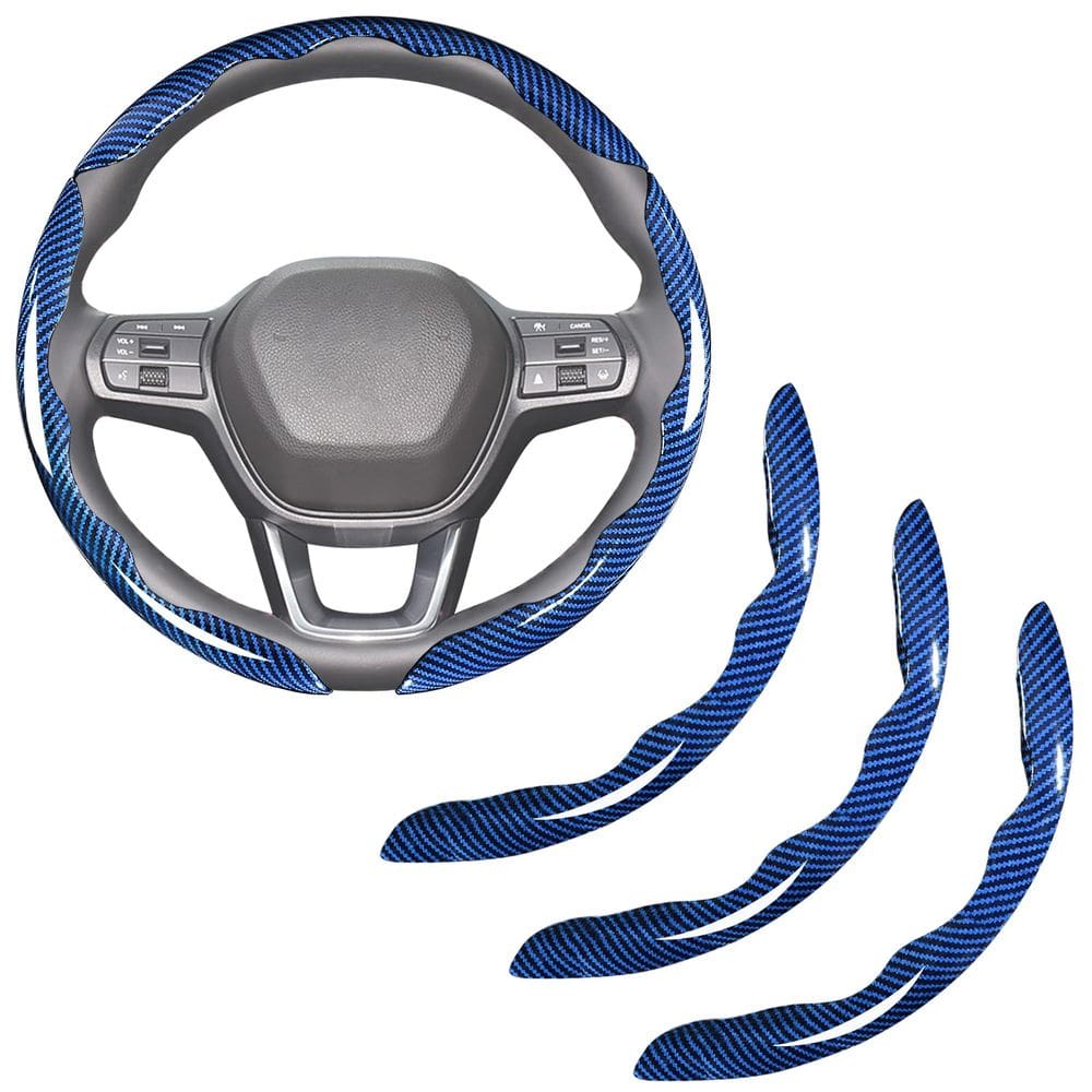 Capas de volante Aimato Carbon Fiber 3 peças (azul)