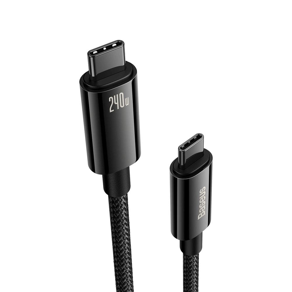 Cabo USB C Baseus 240W PD 5A Carregamento Rápido Tipo C 3.1 10 pés