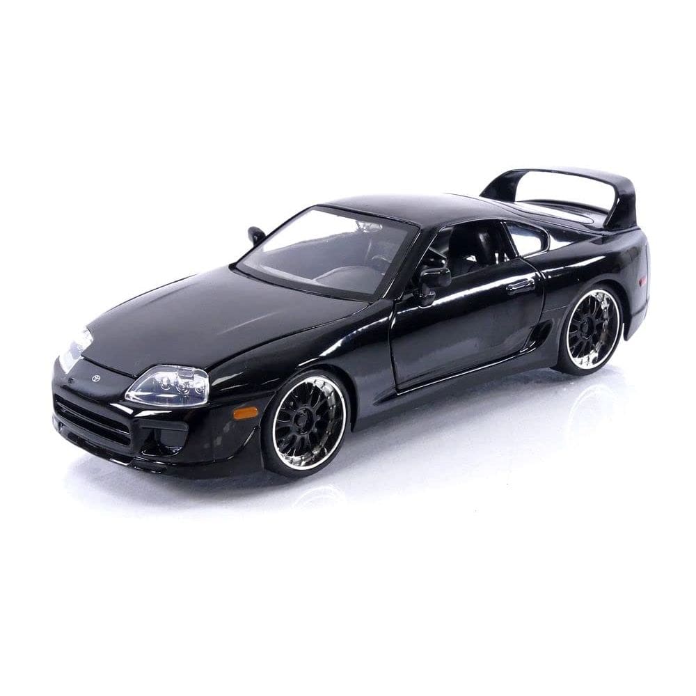 Modelo de carro Diecast Jada Toys 1995 Supra Black em escala 1/24