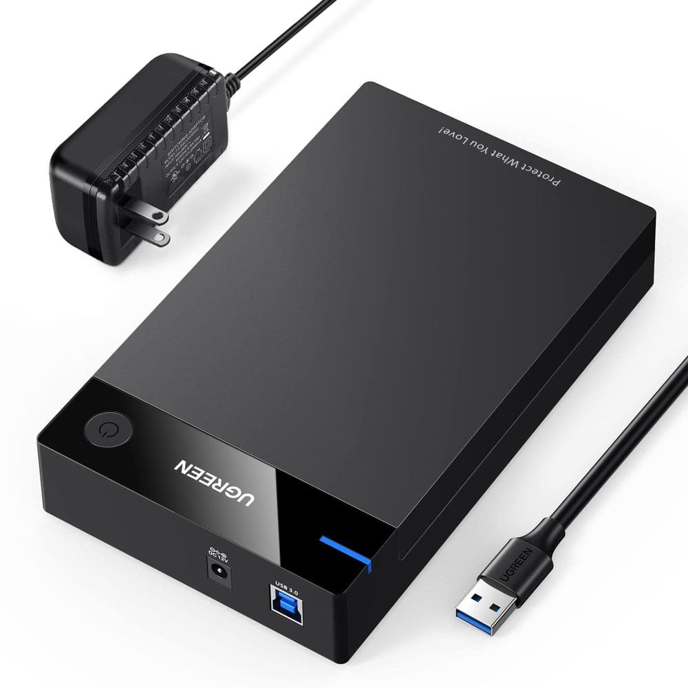Compartimento de disco rígido externo UGREEN para HDD SSD SATA de 3,5 polegadas