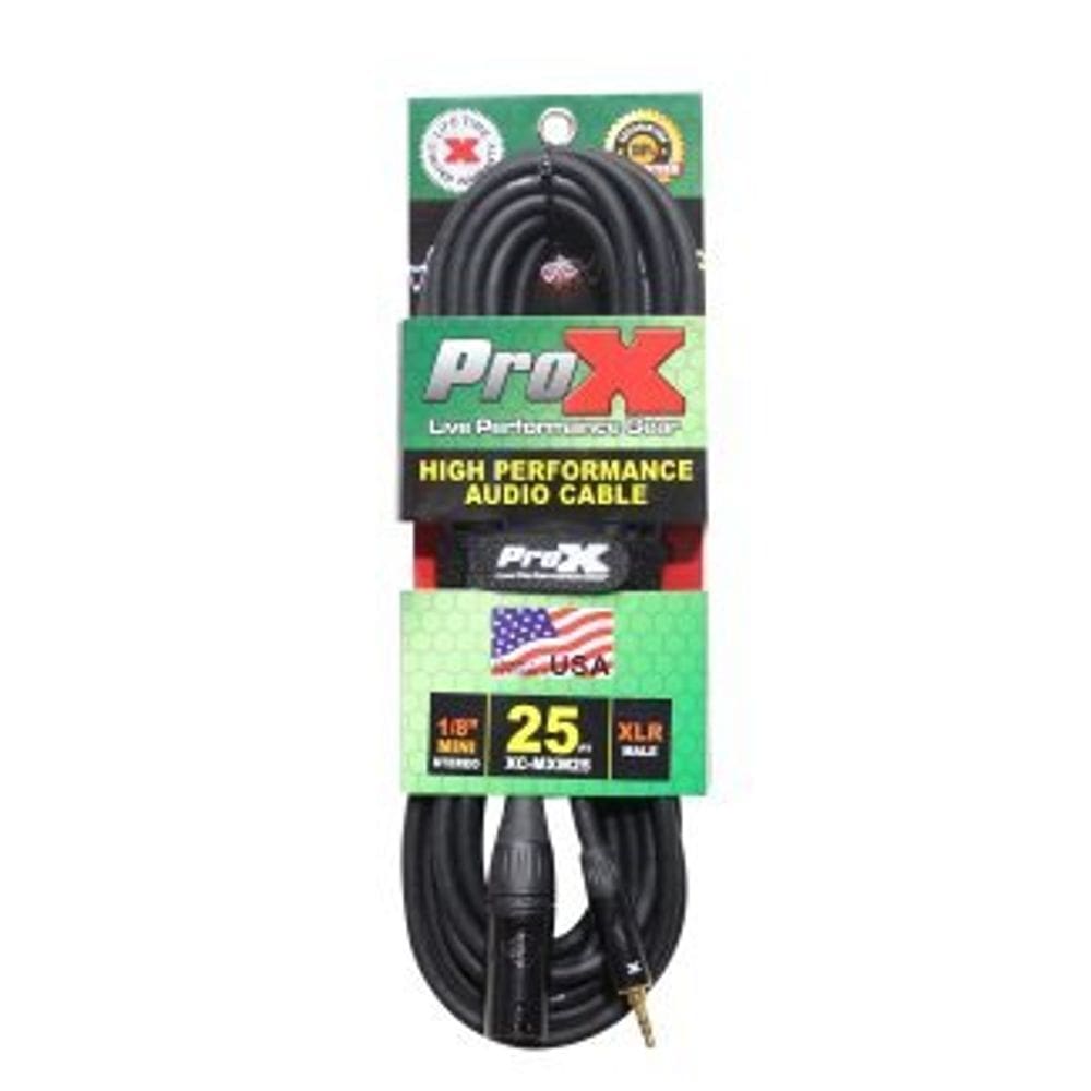 Microfone balanceado Cable ProX Cables XC-MXM25 XLR macho para 3