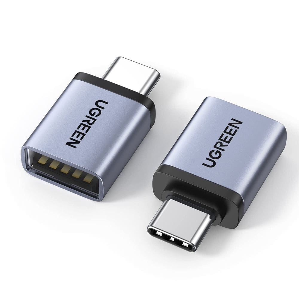 Adaptador USB para USB C UGREEN 10 Gbps, pacote com 2 USB C para USB A
