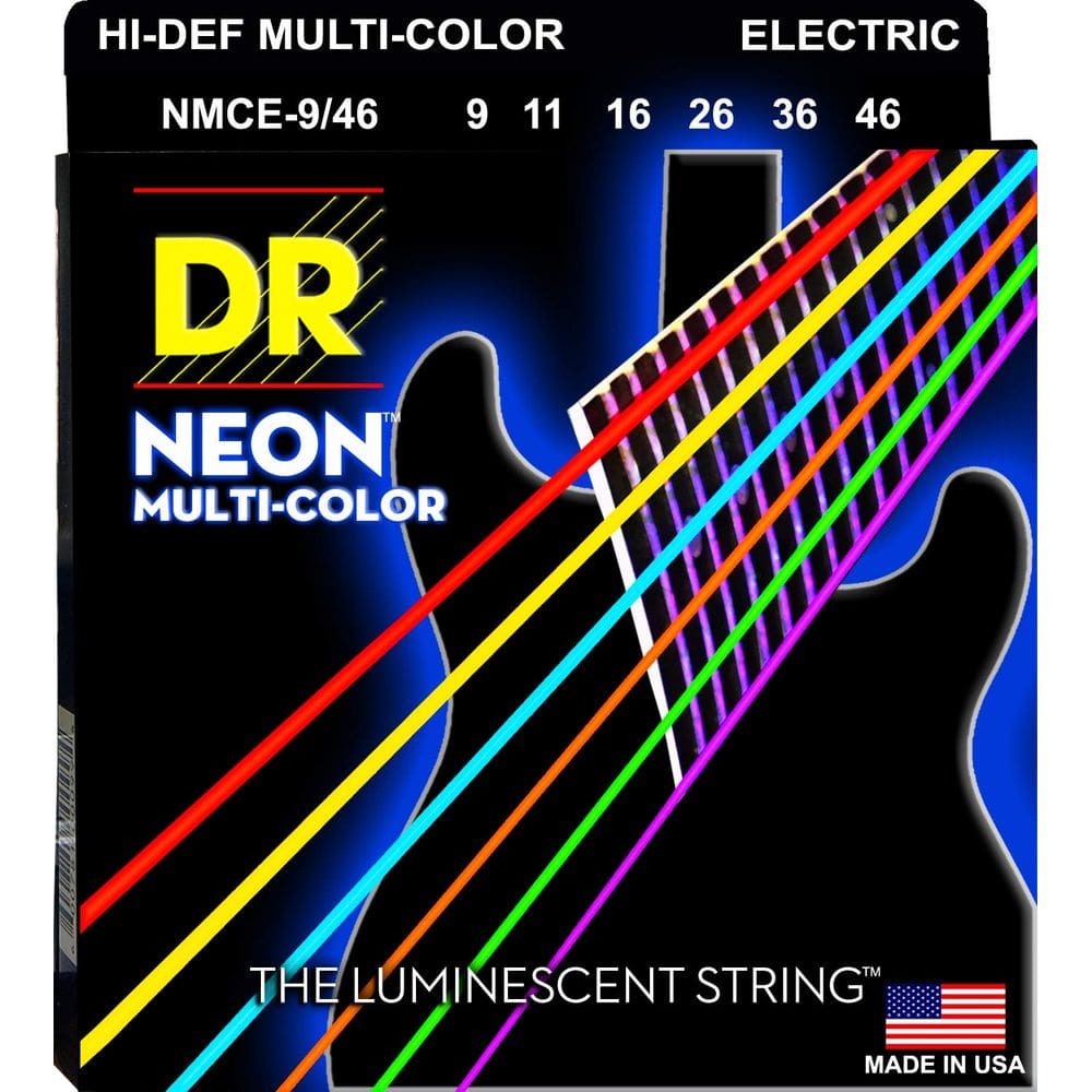 Cordas de guitarra elétrica DR Strings HI-DEF NEON NMCE-9/46