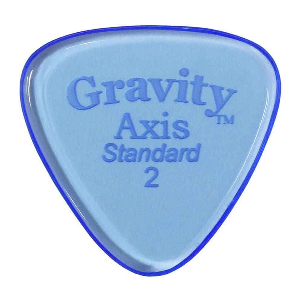 Palheta de guitarra Gravity Axis Standard 2mm azul