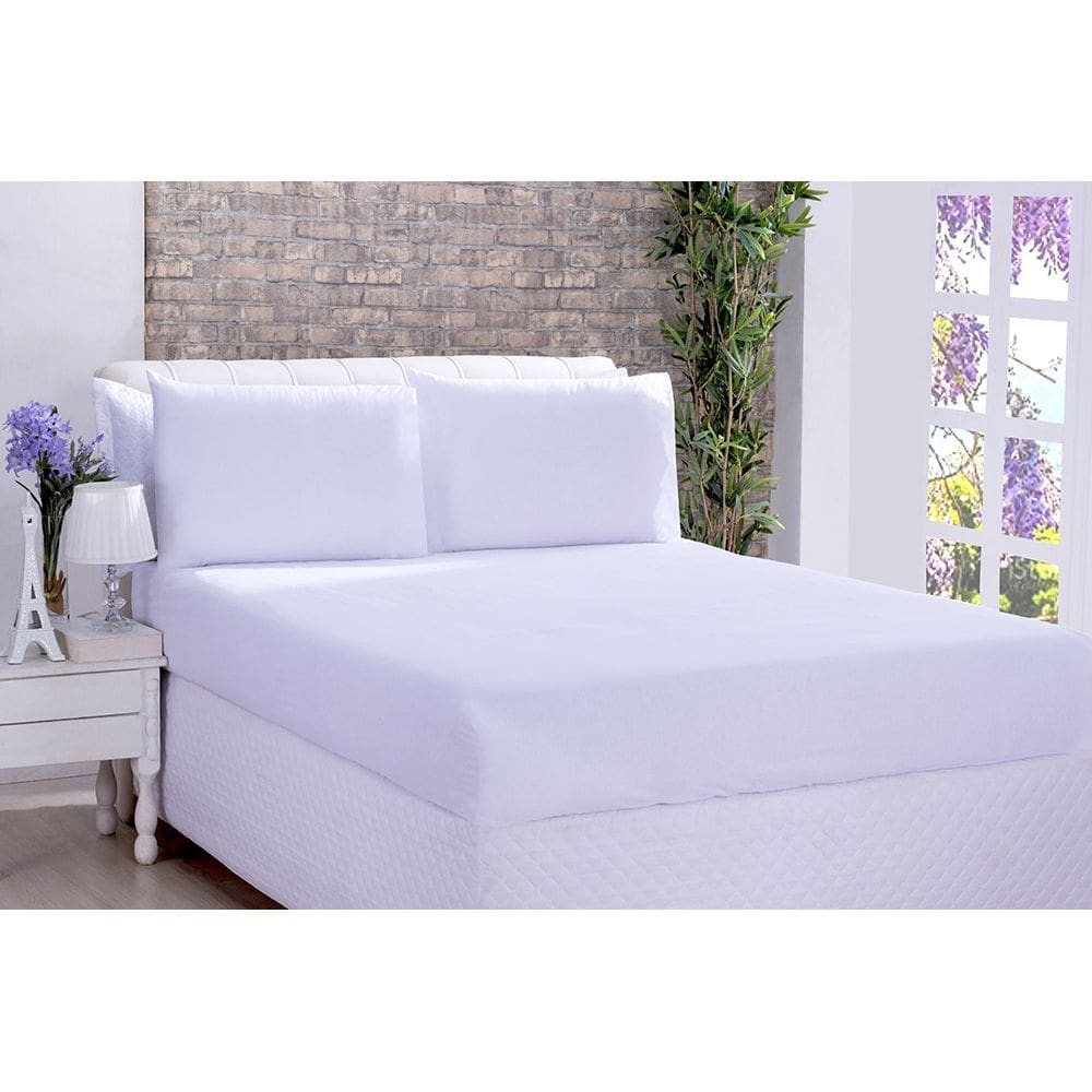 Lençol Microfibra Avulso Casal Branco