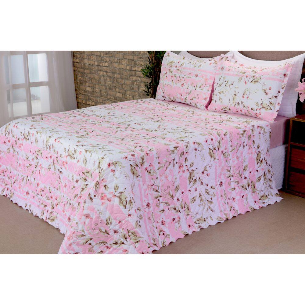 Cobreleito Bouti Garden Queen Lirio 03 Peças