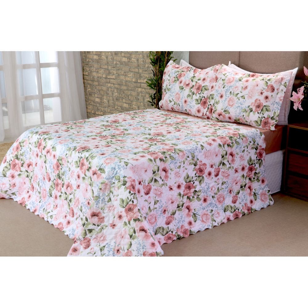 Cobreleito Bouti Garden Queen Buque 03 Peças