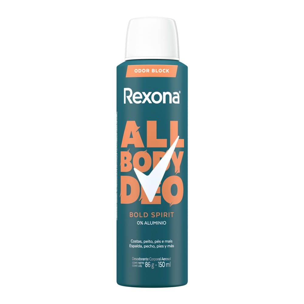 Desodorante Rexona Corporal All Body Deo Bold Spirit Aerossol 150ml