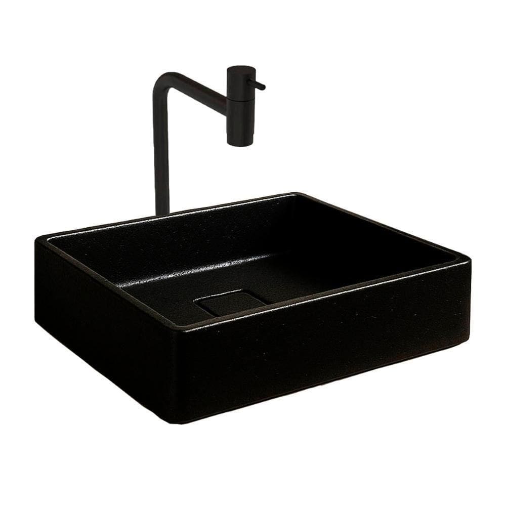 Cuba Oregon Cimento Com Torneira Inox Black E Válvula Oculta Preto
