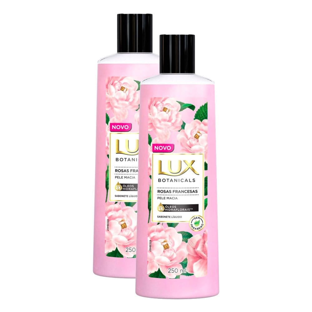 Kit 2 Sabonete Líquido Lux Botanicals Rosas Francesas 250ml