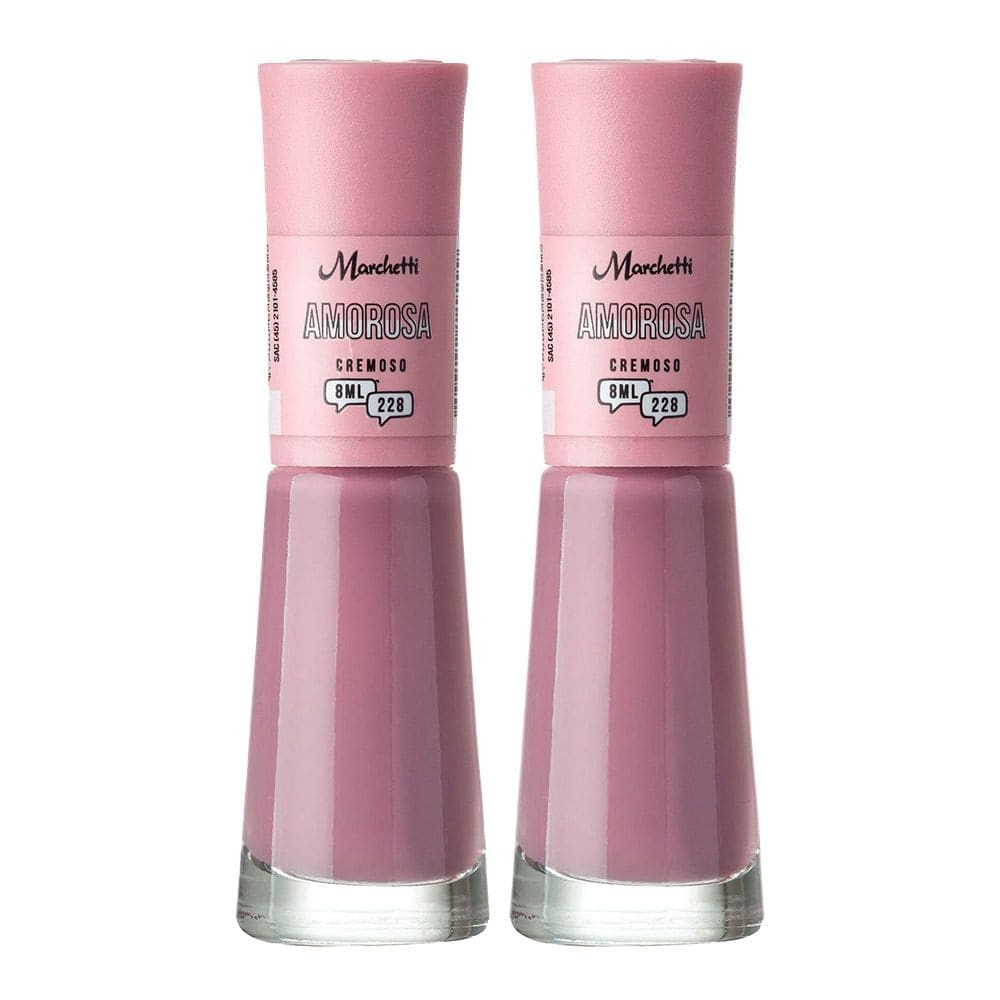 Kit 2 Esmalte Marchetti Cremoso Cor Amorosa 228 com 8ml