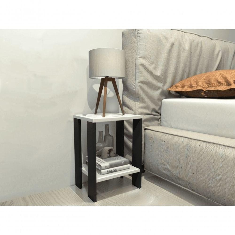 Mesa De Cabeceira Mesa De Apoio Mesa Auxiliar Mesa Lateral Preto Com Branco