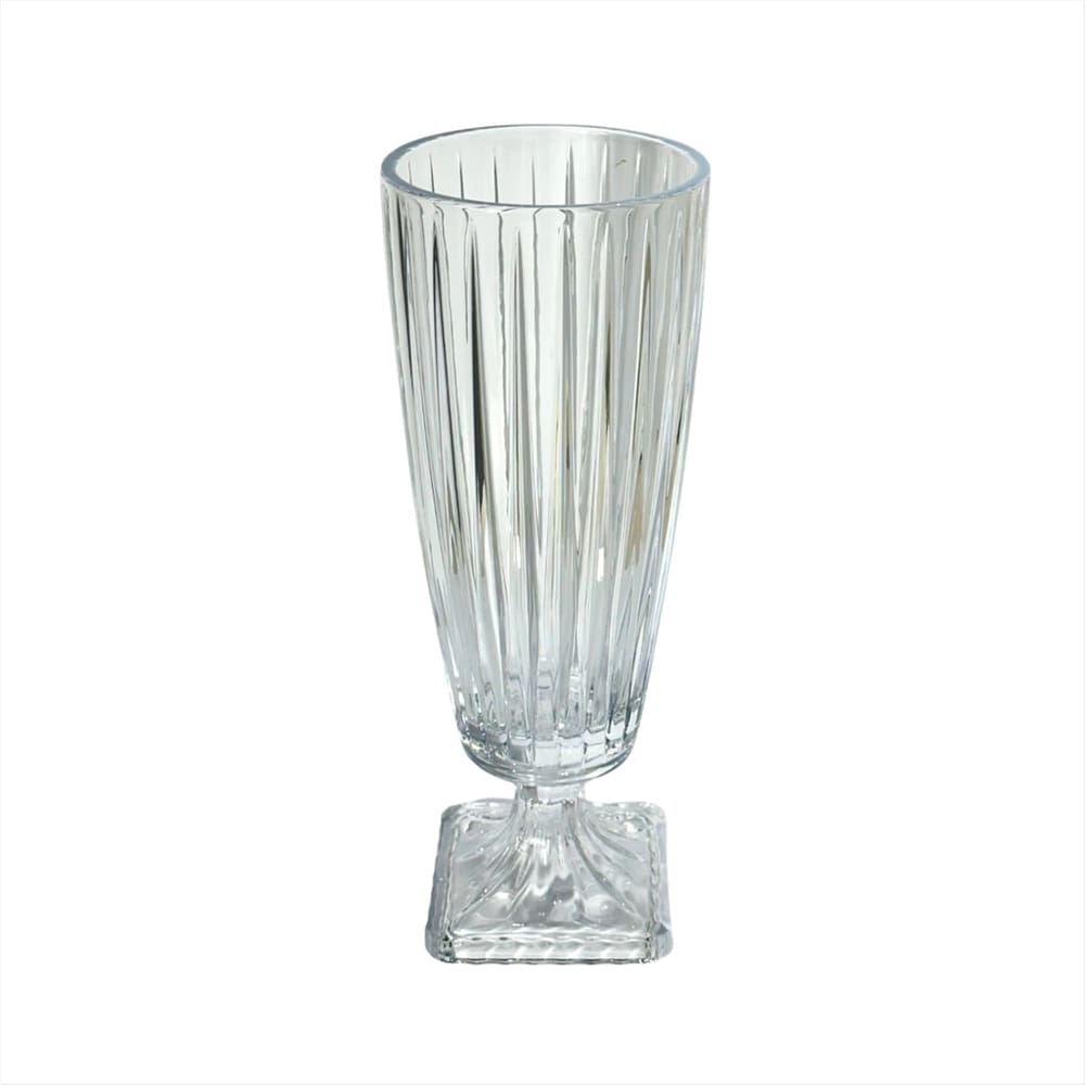 Vaso Decorativo De Vidro Com Pé Transparente Centro Mesa