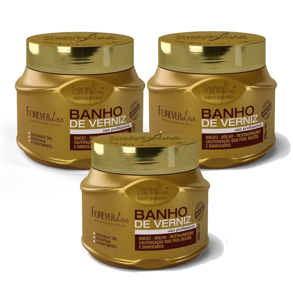 Kit 03 Mascara Banho de Verniz Forever Liss 250g
