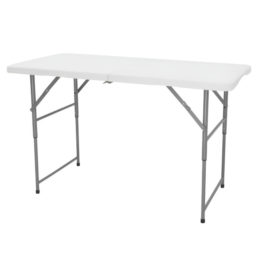 Mesa Dobravel Cusco Branco Vira Maleta Alça - Plaxmetal