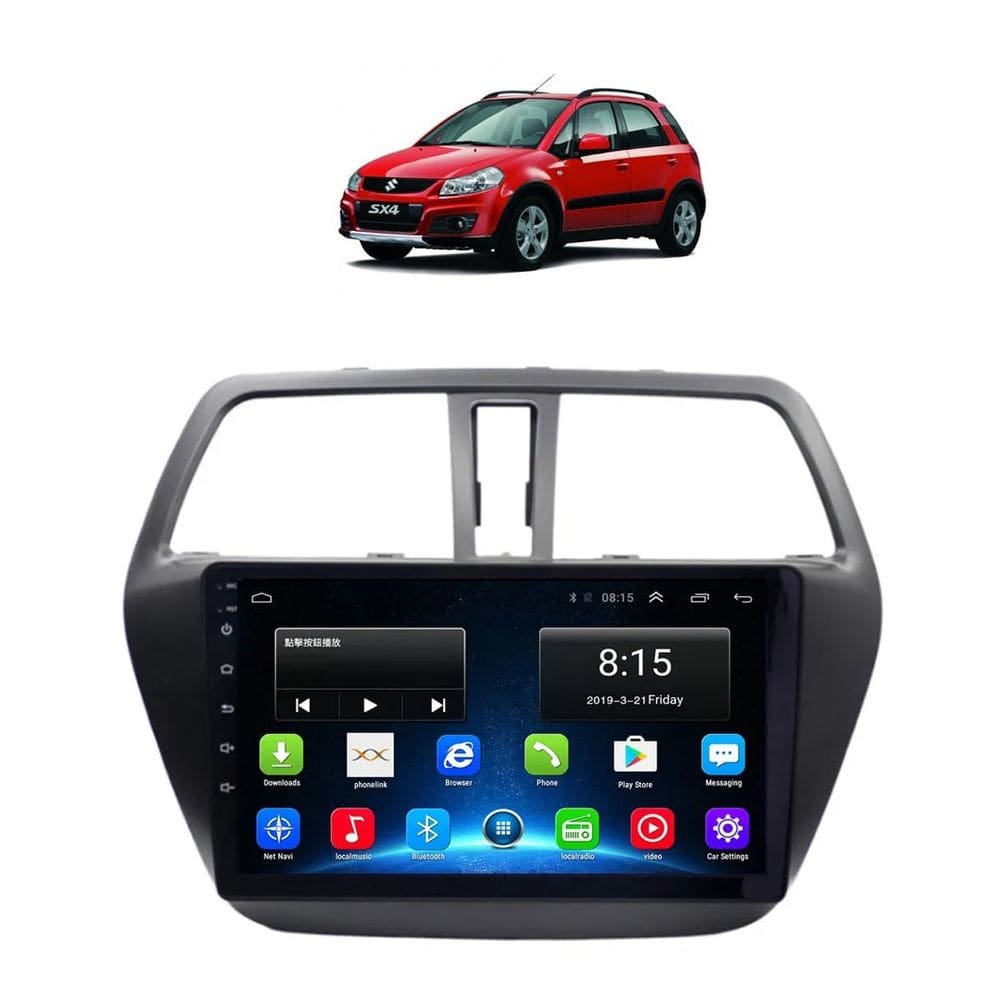 Kit Multimídia Suzuki Sx4 Scross 2014 / 2017 9 Pol Android Carplay Gps 2/32GB - 915BR ROADSTAR