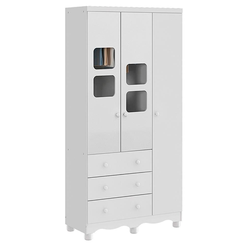 Guarda Roupa Infantil Uli New 3 Portas e 3 Gavetas - Móveis Peroba